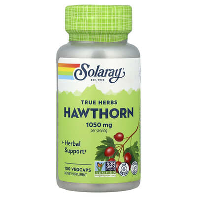 True Herbs, Hawthorn, 100 VegCaps (525 mg per Capsule)