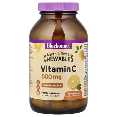 Желеable Bluebonnet Nutrition Earth Sweet® Vitamin C, Апельсин, 90 шт.