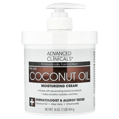 Coconut Oil Moisturizing Cream, 16 oz (454 g)