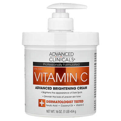 Vitamin C, Advanced Brightening Cream, 16 oz (454 g)