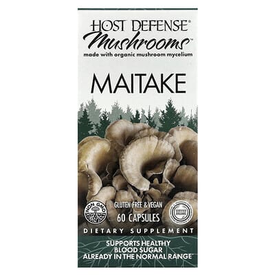 Грибы Maitake Host Defense, 60 капсул