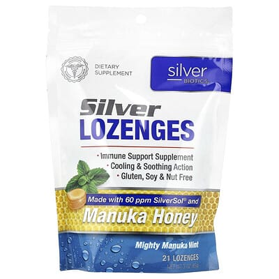 Silver Lozenges, Mighty Manuka Mint, 21 Lozenges, 3 oz (85 g)