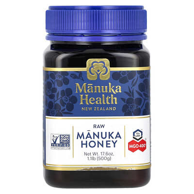 Натуральный мед Манука, UMF 13+, MGO 400+, 17.6 oz (500 g)