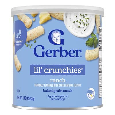 Lil' Crunchies®, Закуска из зерна, 8+ месяцев, Ranch, 1.48 oz (42 g)