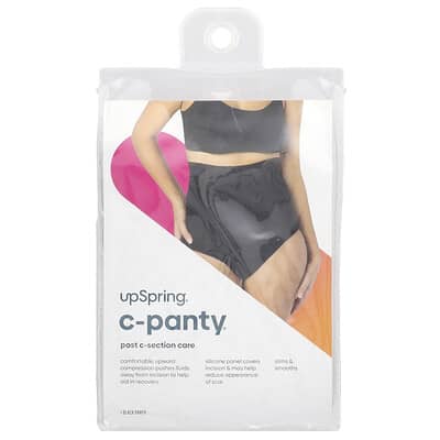 C-Panty®, Post C-Section Care, With Silicon Panel, High Waist, 1X/2X, Black, 1 Count
