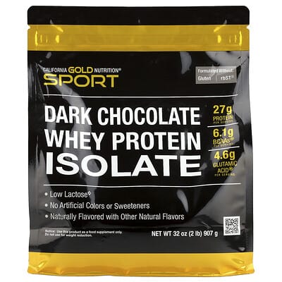 Sport, Whey Protein Isolate, Dark Chocolate , 2 lb (907 g)