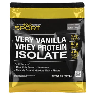 Whey Protein Isolate, Very Vanilla , 5 lb (2.27 kg)