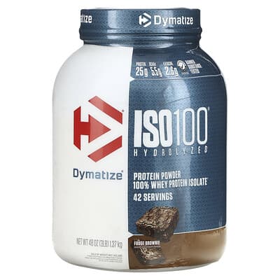ISO100® Hydrolyzed, 100% Whey Protein Isolate, Fudge Brownie, 3 lb (1.37 kg)