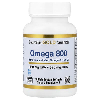 Omega 800 ультраконцентрированный рыбий жир Omega-3, форма kd-pur® Triglyceride, 30 рыбных желатиновых капсул (1,000 mg на капсулу)