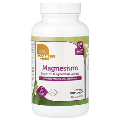 Magnesium, Bioactive Magnesium Citrate, 200 mg, 120 Capsules