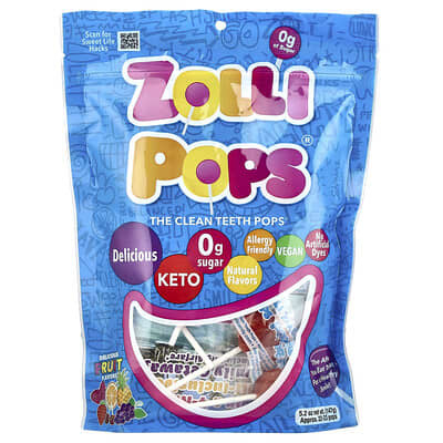 The Clean Teeth Pops®, вкусные фруктовые, прибл. 23-25 шт, 5.2 oz (142 g)