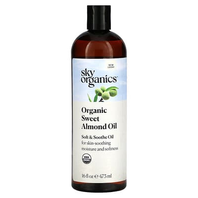 Органическое масло сладкого миндаля, 16 fl oz (473 ml)