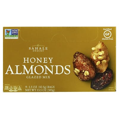 Glazed Mix, Honey Almonds, 9 Packs, 1.5 oz (42.5 g) Each