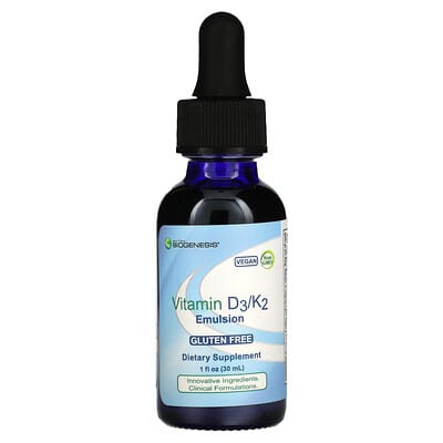 Эмульсия витамина D3/K2, 1 fl oz (30 ml)