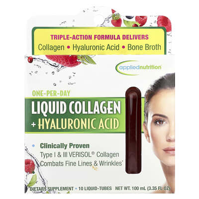 Liquid Collagen +  Hyaluronic Acid, 10 Liquid-Tubes, 3.35 fl oz (100 ml)