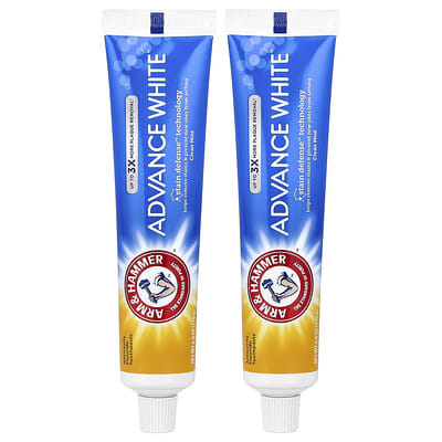 Advance White™, Anticavity Fluoride Toothpaste, Clean Mint, Twin Pack, 6 oz (170 g) Each