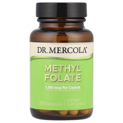 Dr. Mercola Метилфолат, 5,000 mcg, 30 капсул