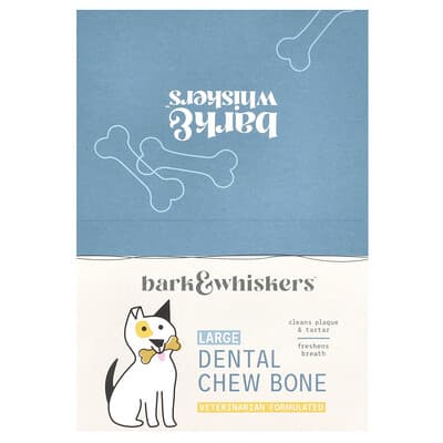 Bark & Whiskers™ Dental Chew Bones для собак, Large, 12 шт, 2.1 oz (60 g) каждый