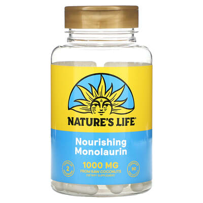 Nourishing Monolaurin, 90 Capsules (500 mg per Capsule)