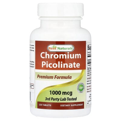Chromium Picolinate, 1,000 mcg, 120 Tablets