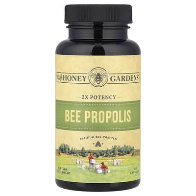 Bee Propolis, 2x Potency, 60 капсул (400 mg per Capsule)
