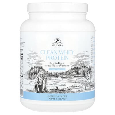 Clean Whey Protein, Unsweetened, 16 oz (453 g)