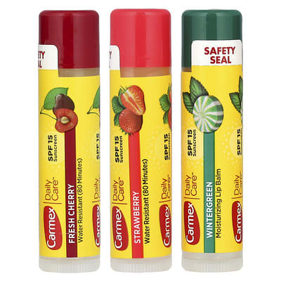 Daily Care®, увлажняющий бальзам для губ, SPF 15, ассорти, 3 шт, 0.15 oz (4.25 g) каждый