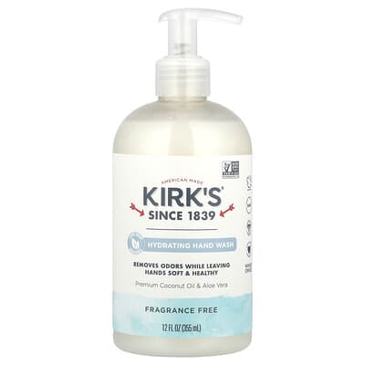 Hydrating Hand Wash, Fragrance Free, 12 fl oz (355 ml)