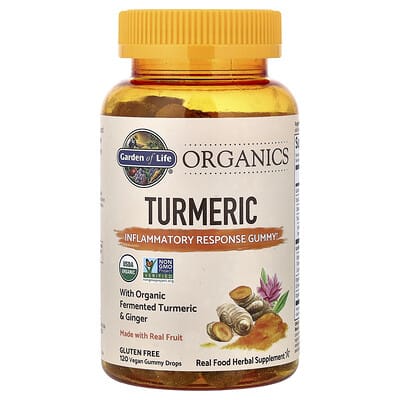 Organics, Turmeric Gummies, 120 Vegan Gummy Drops