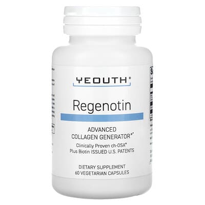 Regenotin, продвинутый генератор коллагена, 60 вегетарианских капсул