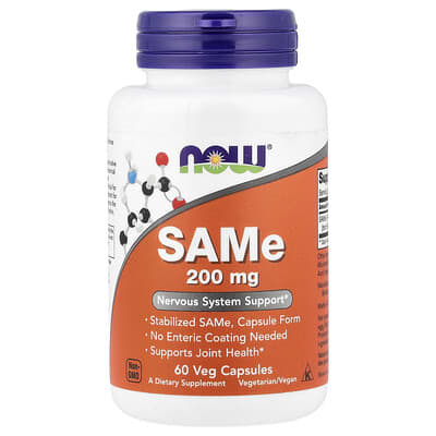 SAMe, 200 mg, 60 вегетарианских капсул