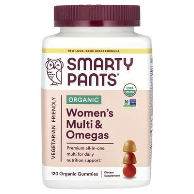 Women's Organic Multi & Omegas, Raspberries, Lemon Lime & Grape, 120 Gummies