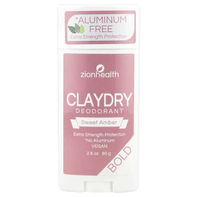 Bold, ClayDry Deodorant, Sweet Amber, 2.8 oz (80 g)
