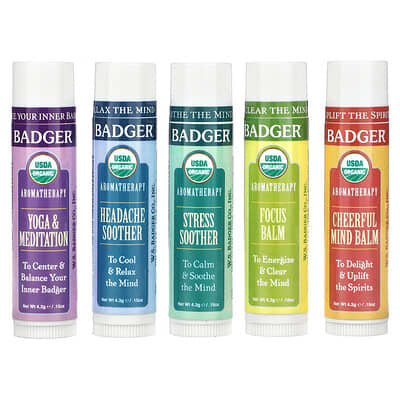 Aromatherapy Travel Kit, 5 Pack, 0.15 oz (4.3 g) Each