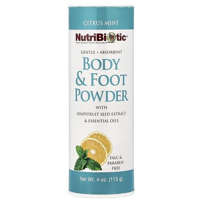 Body & Foot Powder with Grapefruit Seed Extract & Essential Oils, Citrus Mint, 4 oz (113 g)