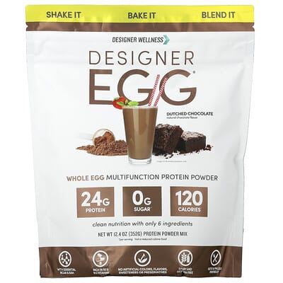 Designer Egg®, Whole Egg Multifunction Protein Powder, Dutched Chocolate, 12.4 oz (352 g)