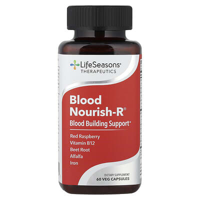 Blood Nourish-R®, поддержка кроветворения, 60 веганских капсул