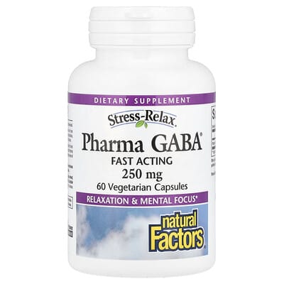 Stress-Relax®, Pharma GABA®, 250 mg, 60 Vegetarian Capsules