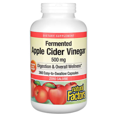 Fermented Apple Cider Vinegar, 360 Easy-to-Swallow Capsules