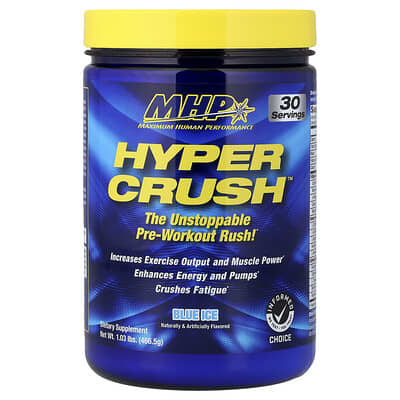 Hyper Crush™, Предтренировочный комплекс, Blue Ice, 1.03 lbs (466.5 g)