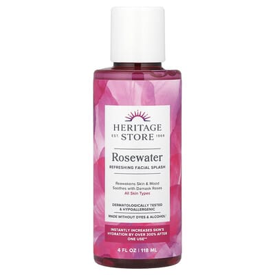 Rosewater Refreshing Facial Splash, 4 fl oz (118 ml)