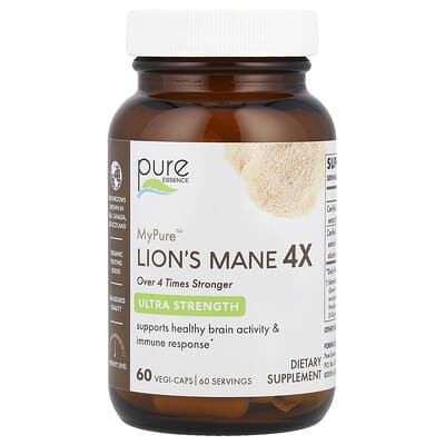 MyPure™, Lion's Mane 4X, Ultra Strength, 60 Vegi-Caps