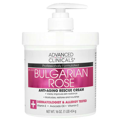 Anti-Aging Rescue Cream, Bulgarian Rose, 16 oz (454 g)