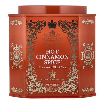 Черный чай, Hot Cinnamon Spice™, 30 пакетиков, 2.11 oz (60 g)