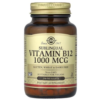 Vitamin B12, Sublingual, 1,000 mcg, 250 Nuggets