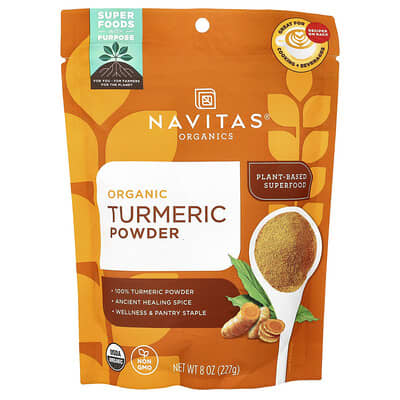Organic Turmeric Powder, 8 oz (227 g)