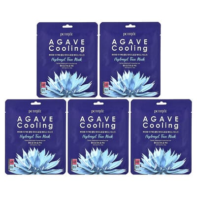 Agave Cooling Hydrogel Beauty Face Mask, 5 Sheets, 1.12 oz (32 g) Each