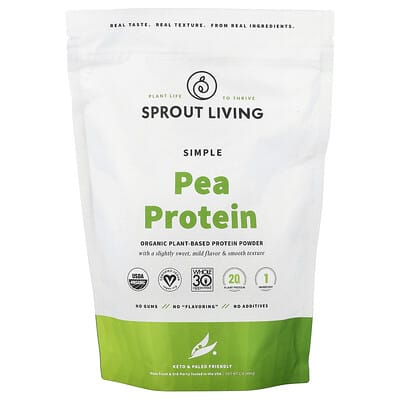 Simple Pea Protein, без вкуса, 1 lb (454 g)