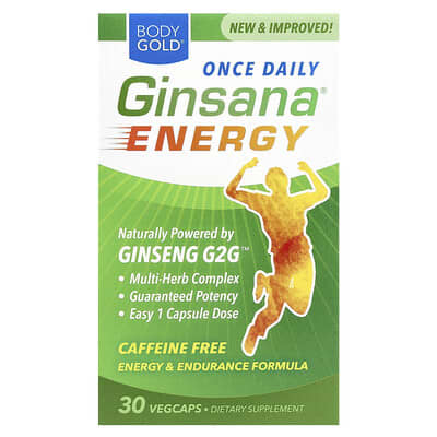 Ginsana® Extra, без кофеина, 30 вегетарианских капсул