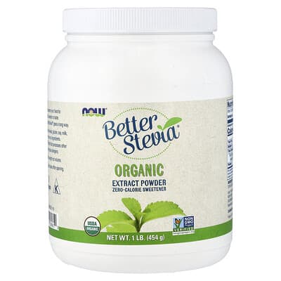 Better Stevia®, Zero-Calorie Sweetener, Organic Extract Powder, 1 lb (454 g)